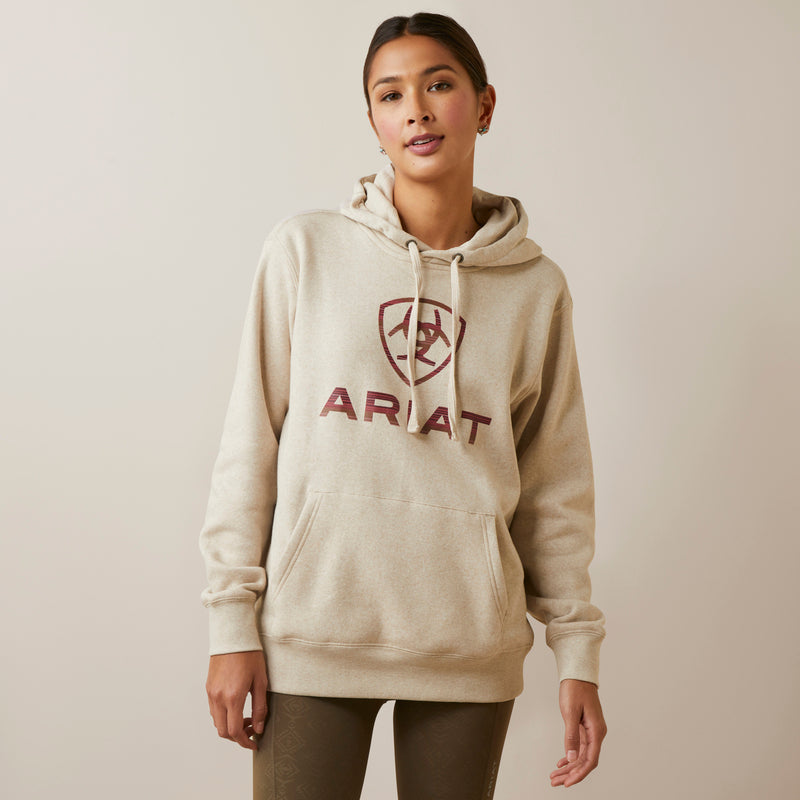 Hoodie WMS REAL Ombre Shield Hoodie oatmeal heather | 10046449