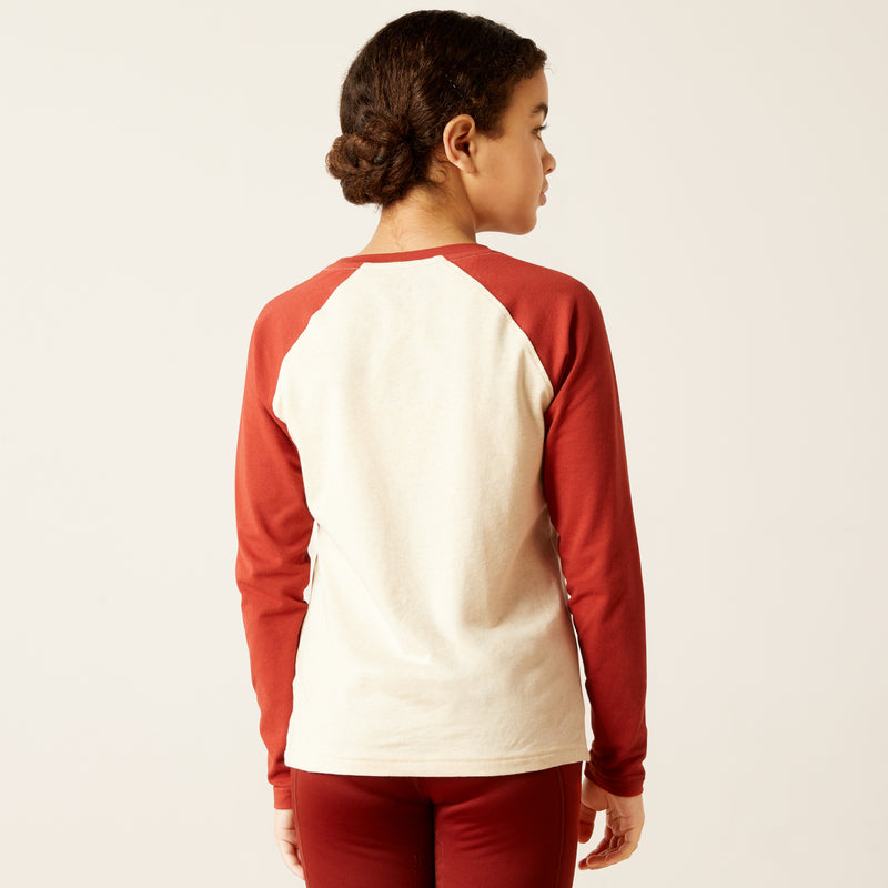 Kurzarm Shirt YTH Dala Horses T-Shirt oatmeal heather/red ochre | 10046495