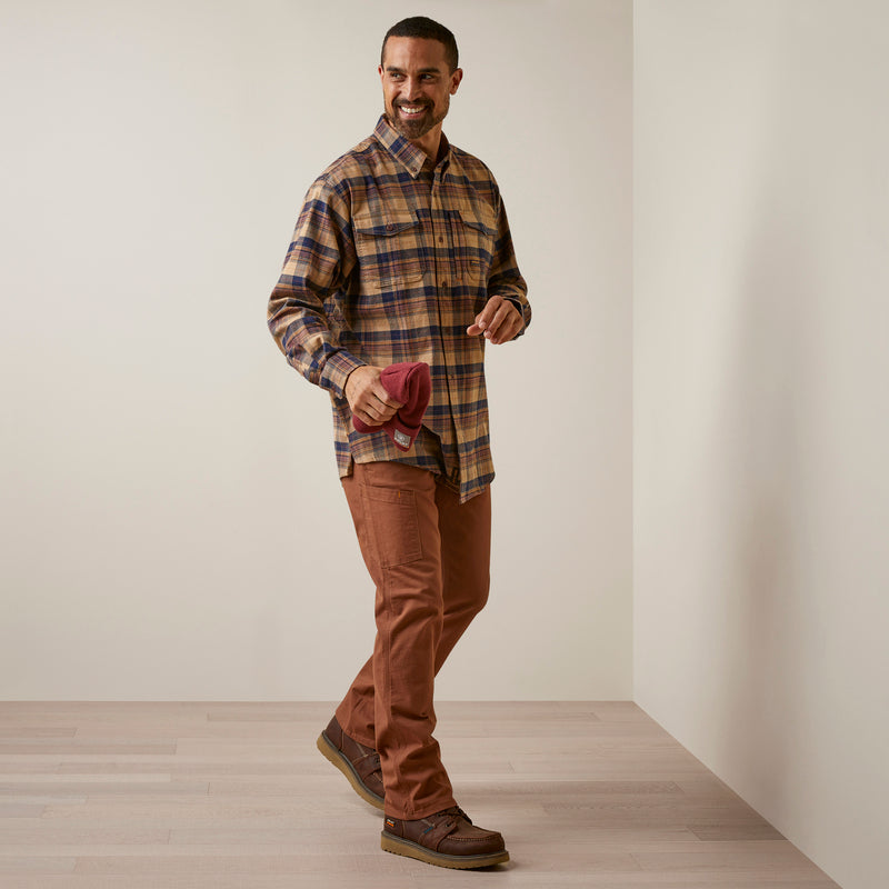 ブリーフアームシャツMNS Rebar Flannel DuraStrech Work Shirt Tiger's Eye Plaid | 10046636