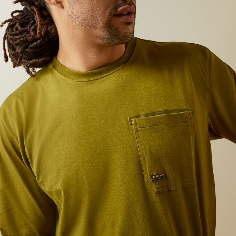 Shirt Shirt Mns Rebar Workman Logo Avocado/Beech | 10046797