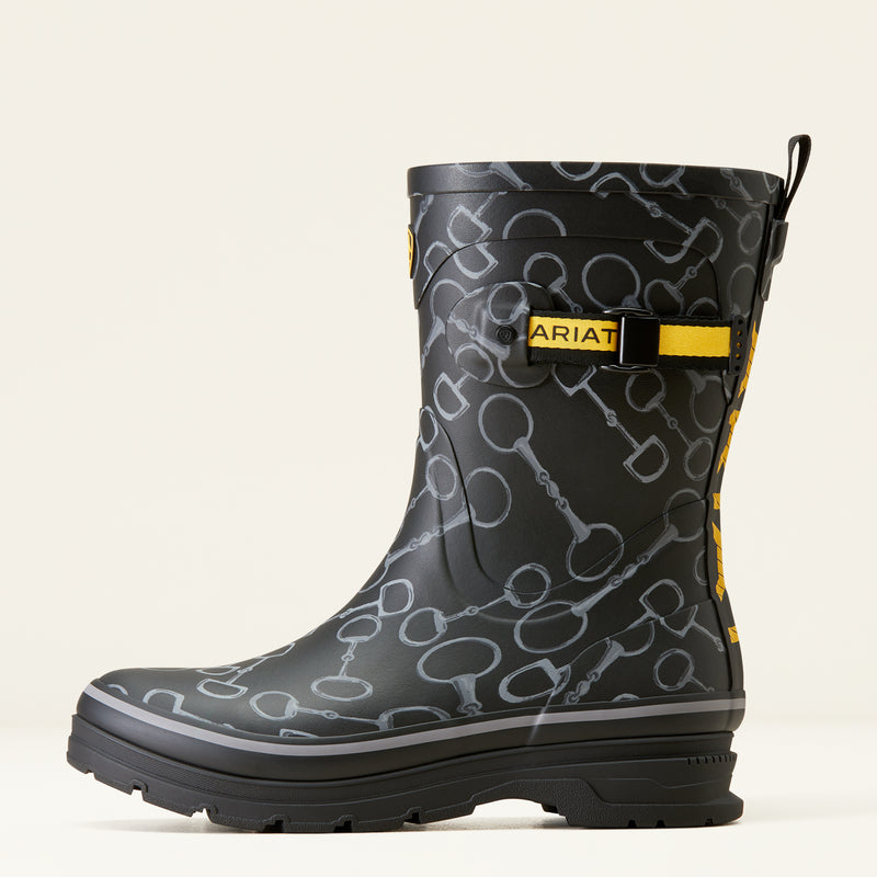 Rubber boots WMS Kelmarsh mid rubber boot black bit print | 10047068