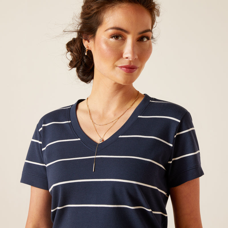 Shirt Shirt WMS Fairford T-Shirt Navy Stripe | 10048467