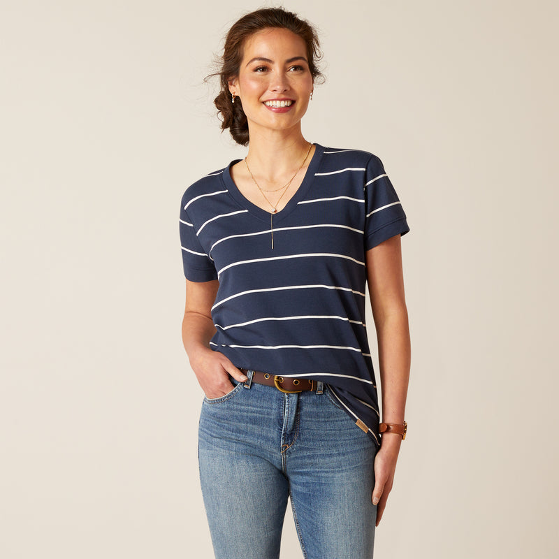 Shirt Shirt WMS Fairford T-Shirt Navy Stripe | 10048467