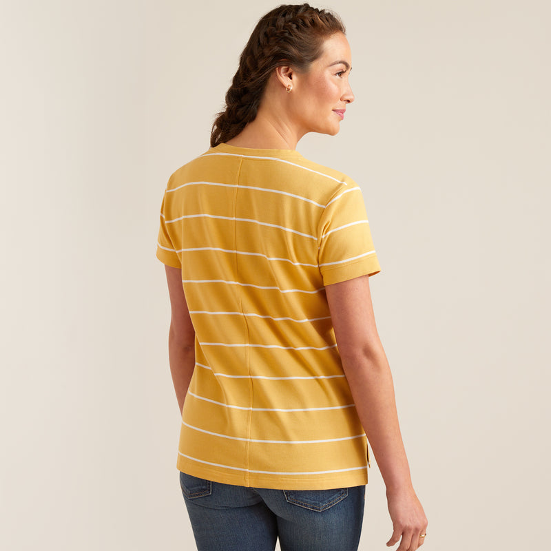 Kurzarm Shirt WMS Fairford T-Shirt ochre stripe | 10048513