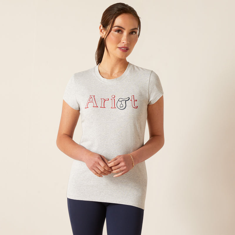 Shirt Shirt WMS Saddle T-shirt Heather Gray | 10048546