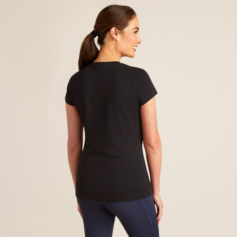 Kurzarm Shirt WMS Vertical Logo V T-Shirt black | 10048602
