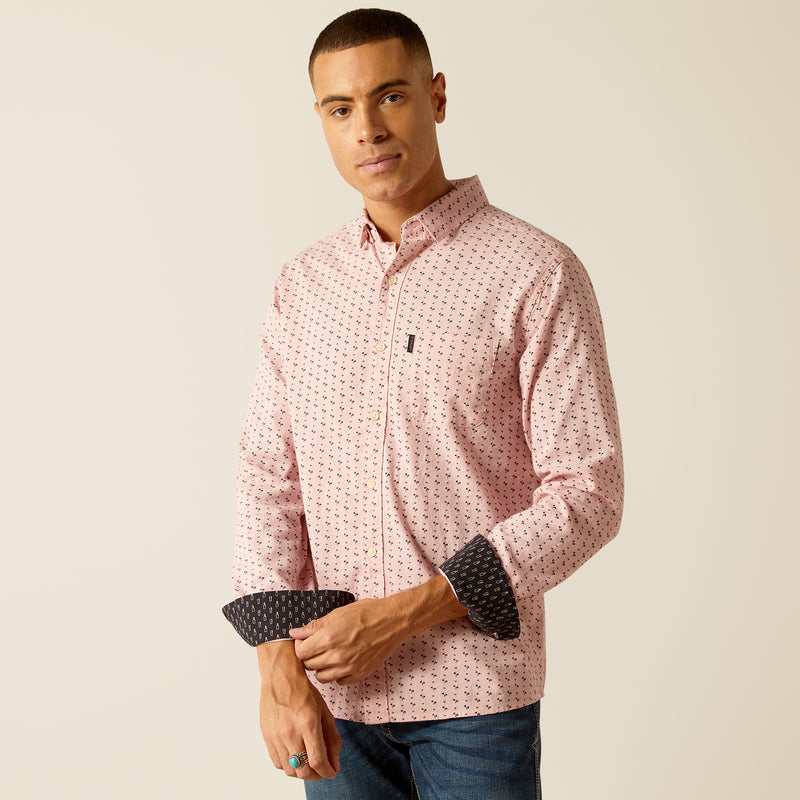 Kort armshirt mns marshall stretch modern fit shirt rose | 10048630