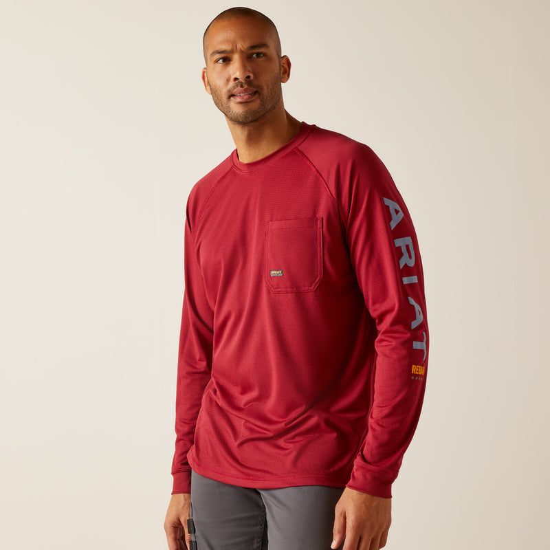Kurzarm Shirt MNS Rebar HeatFighter T-Shirt tibetan red/infinity heather | 10048750