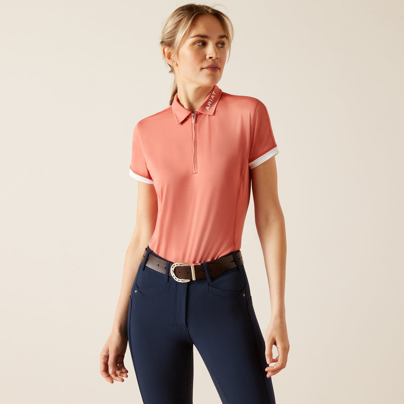 Short Shirt WMS Bandera 1/4 Zip Polo Rose fanée | 10048803