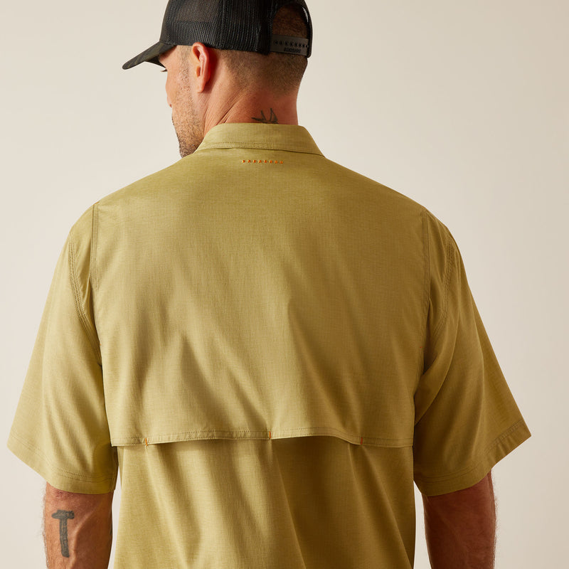 Short arm Shirt Mns Rebar Made Tough Venttek Durastretch Work Shirt Peatmoss Heather | 10048863