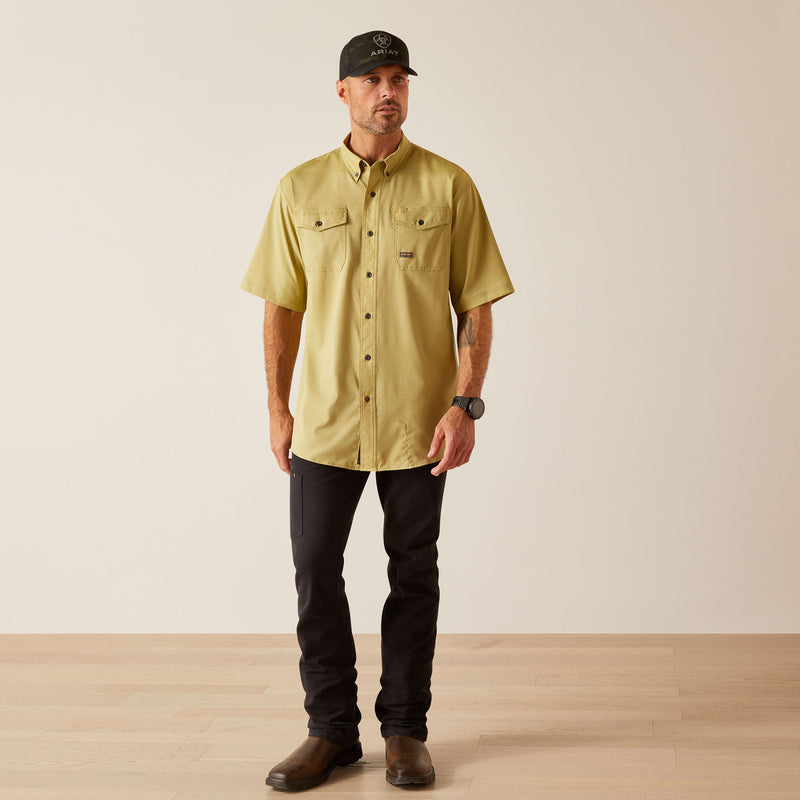 Kurzarm Shirt MNS Rebar Made Tough VentTEK DuraStretch  Work Shirt peatmoss heather | 10048863