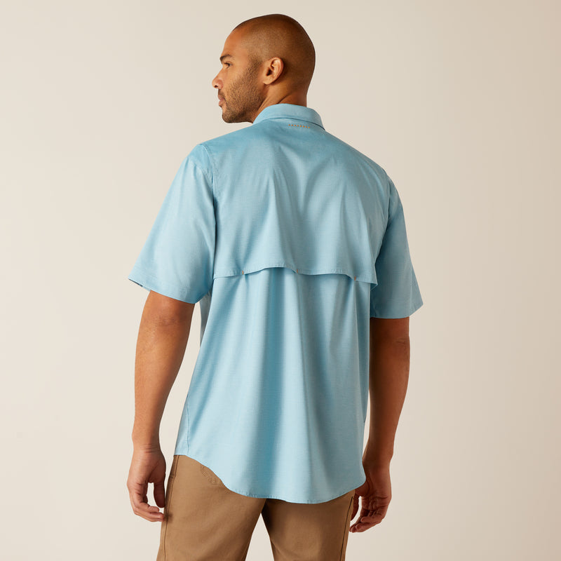 Kurzarm Shirt MNS Rebar Made Tough VentTEK DuraStretch  Work Shirt bluejay heather | 10048865