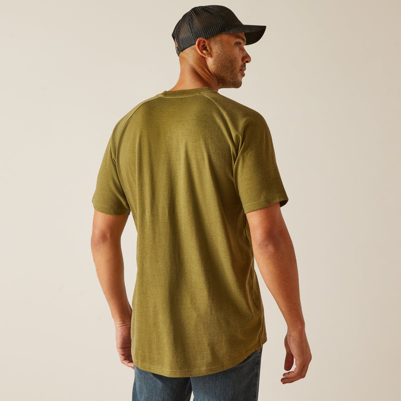 Shirt Shirt Mns Rebar Cotton Strong T-Shirt Lichen Heather | 10048888