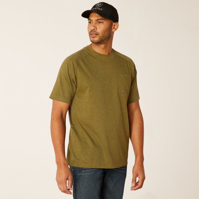 Kurzarm Shirt MNS Rebar Cotton Strong T-Shirt lichen heather | 10048888