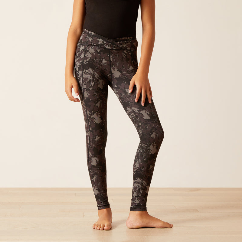 Reitleggings YTH Eos Etch Half Grip Tight exploded black floral | 10048969  | Reitstiefel Kandel - Dein Reitshop