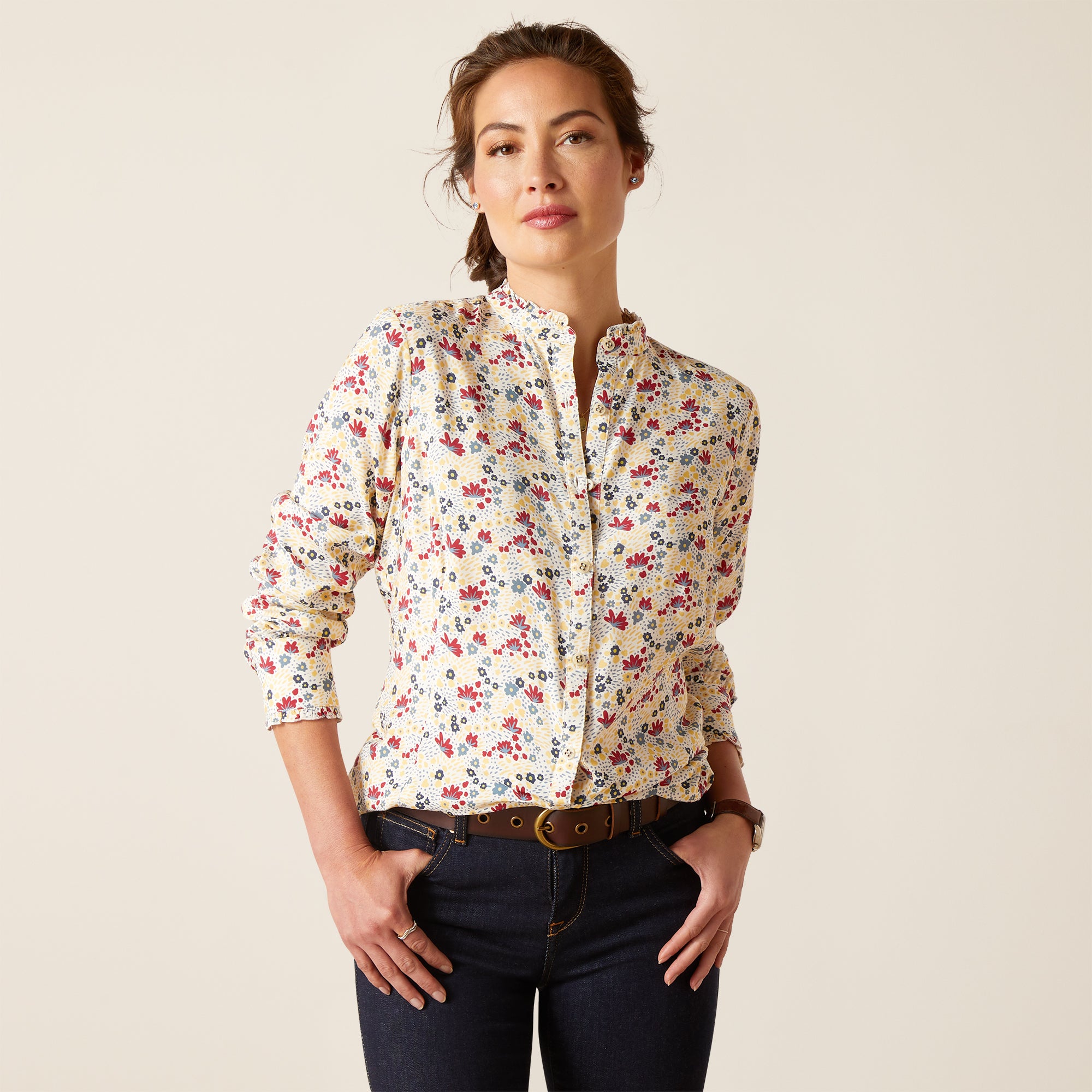 Shirt WMS CLARION LS BLS Mod Floral - Reitstiefel Kandel - Dein Reitshop