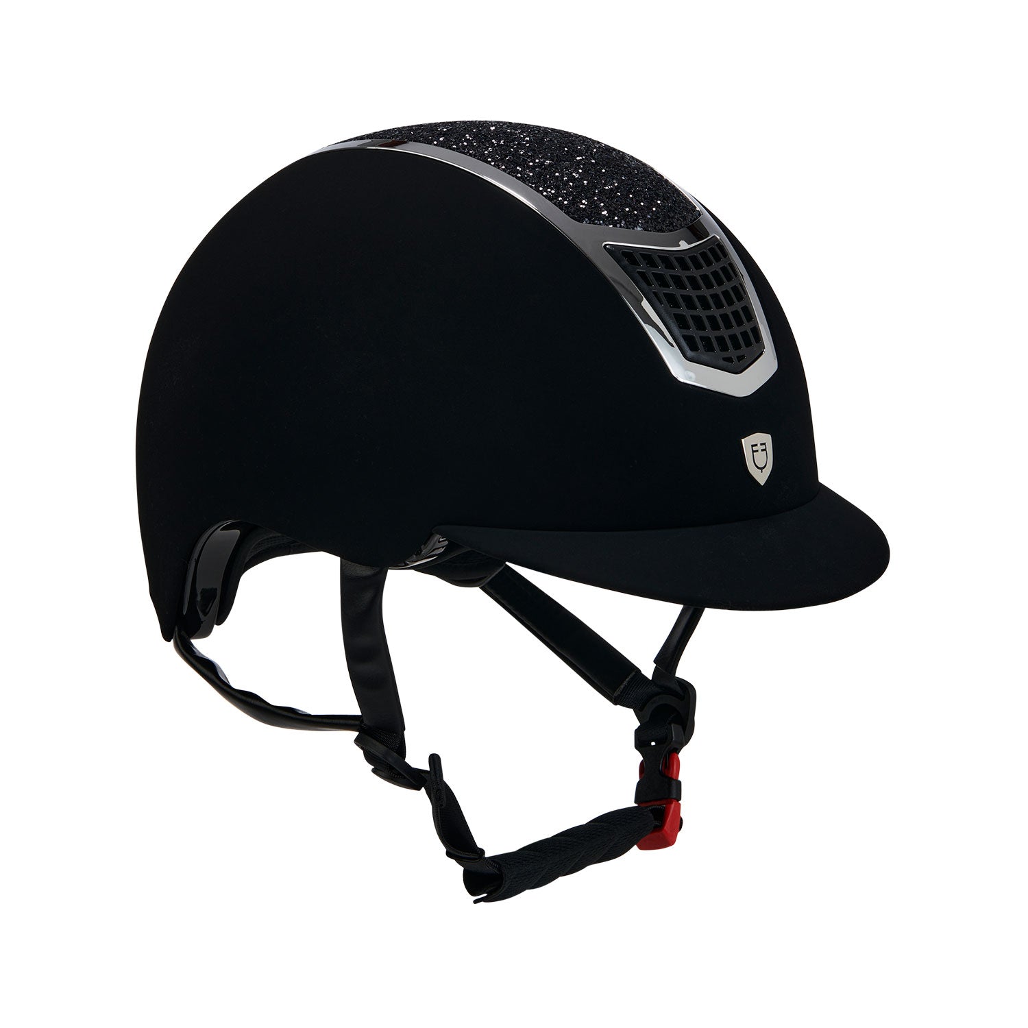 Reithelm Ultra-Light Velvet Helmet With Rhinestones