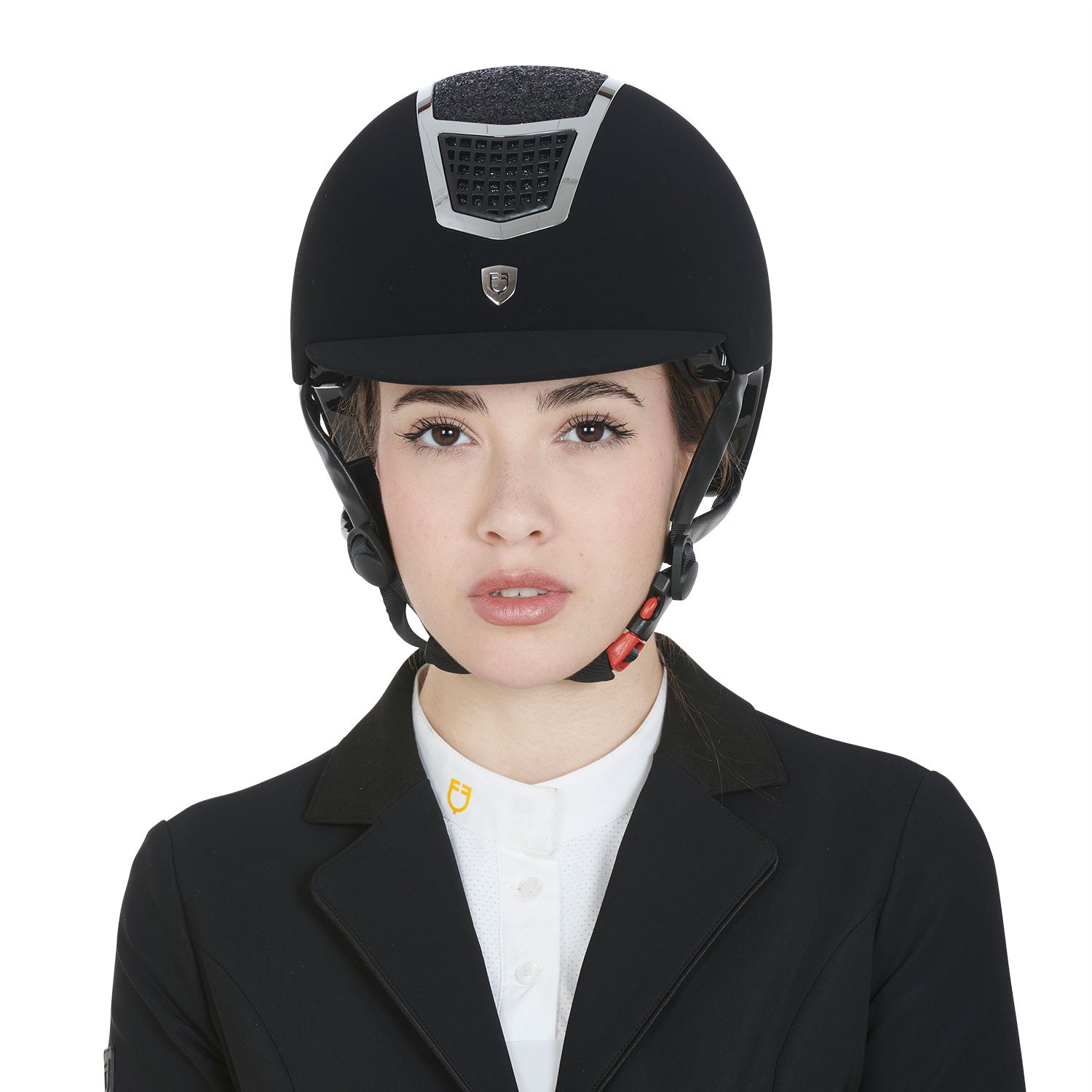 Reithelm Ultra-Light Velvet Helmet With Rhinestones