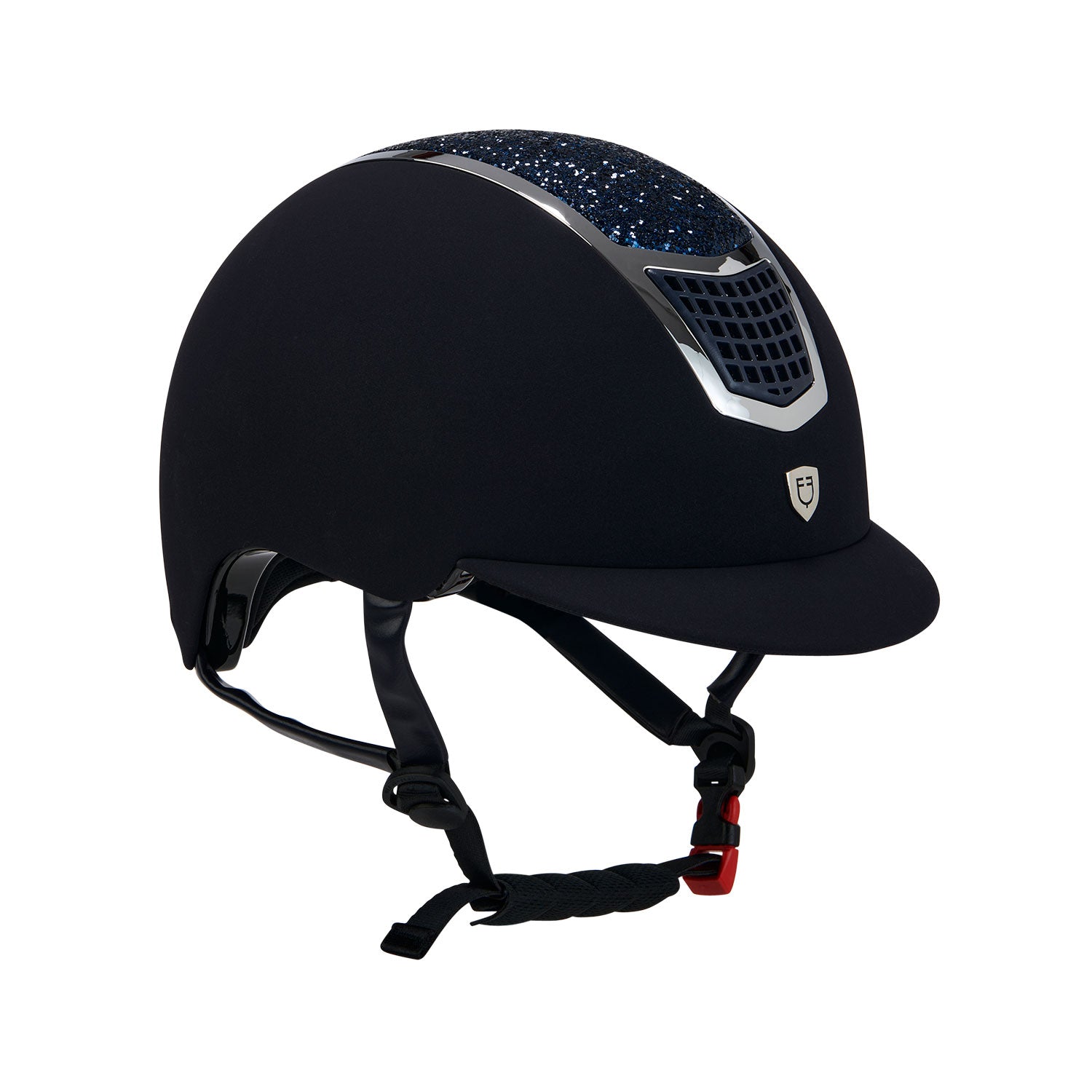 Reithelm Ultra-Light Velvet Helmet With Rhinestones