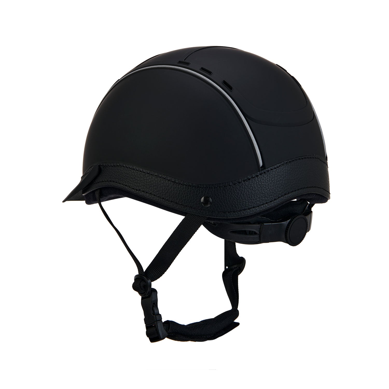 Reithelm Helmet With Front Logo And Leather Inserts