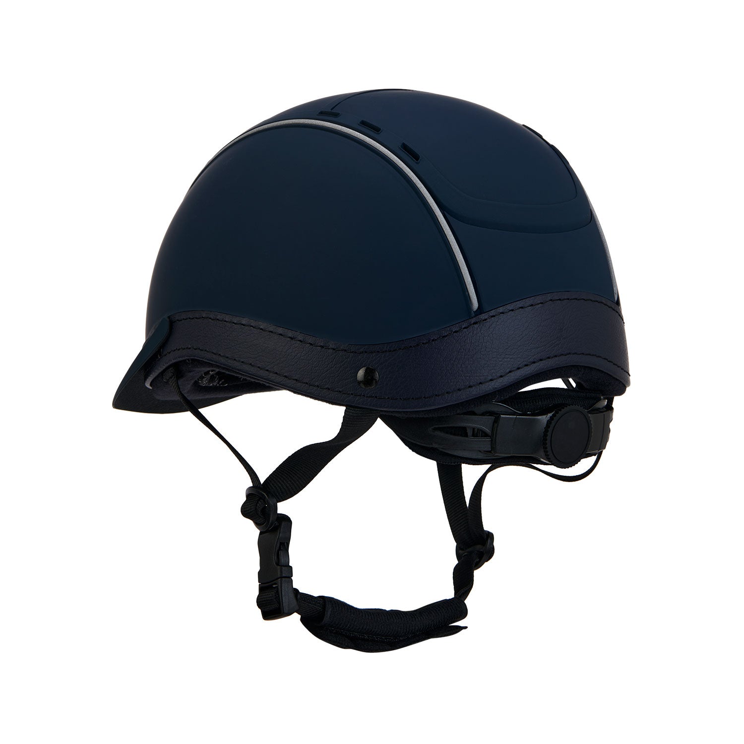 Reithelm Helmet With Front Logo And Leather Inserts