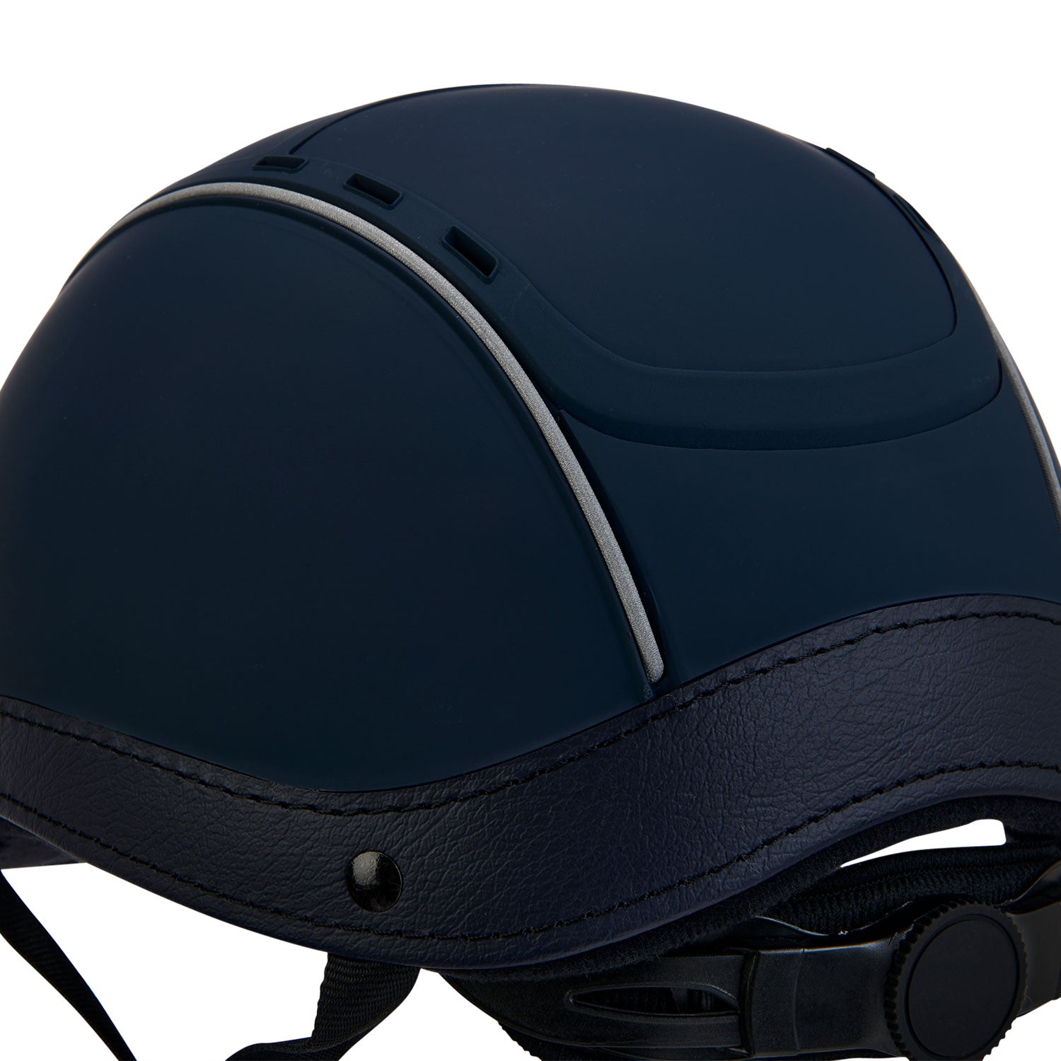 Reithelm Helmet With Front Logo And Leather Inserts