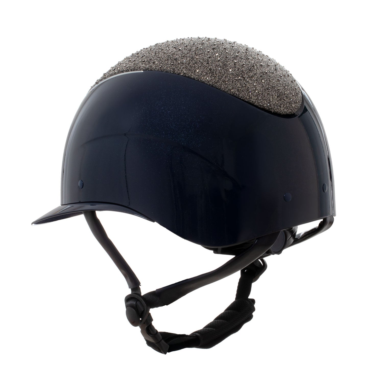 Reithelm Helmet With Wide Visor And Rhinestones