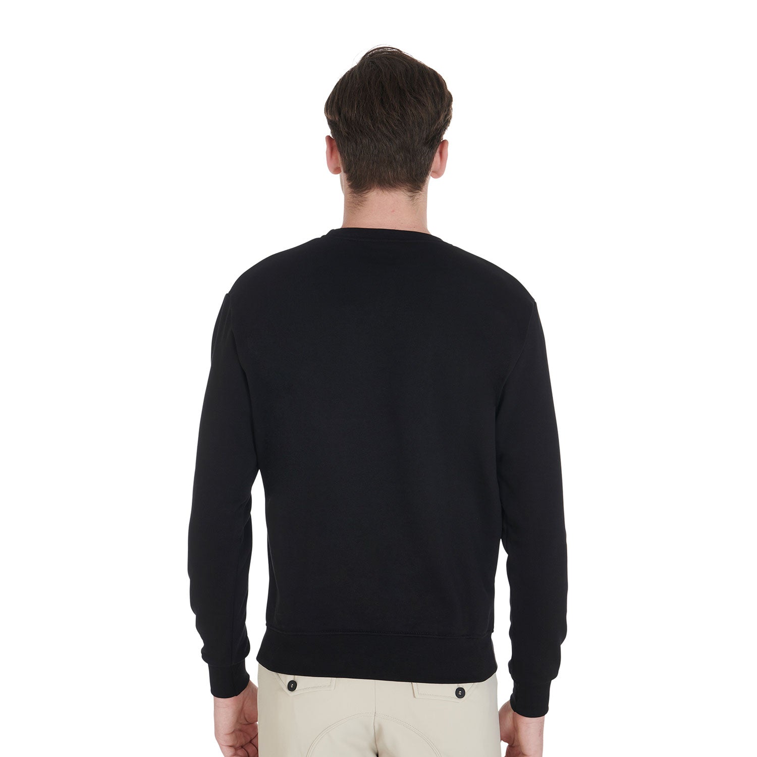 Pullover Men'S Cotton Crewneck Sweatshirt With Logo On The Chest