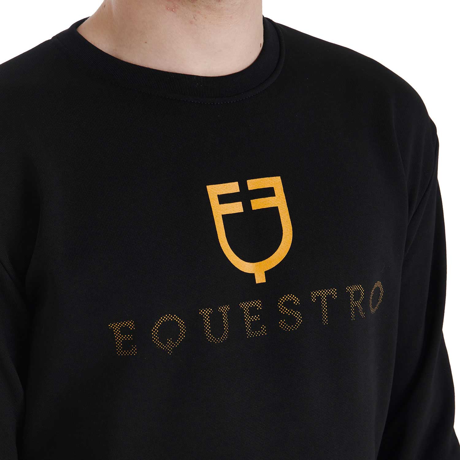 Pullover Men'S Cotton Crewneck Sweatshirt With Logo On The Chest