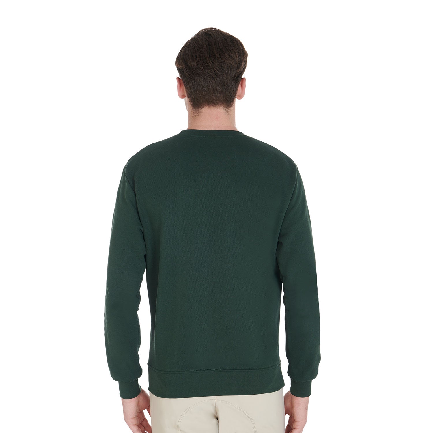 Pullover Men'S Cotton Crewneck Sweatshirt With Logo On The Chest