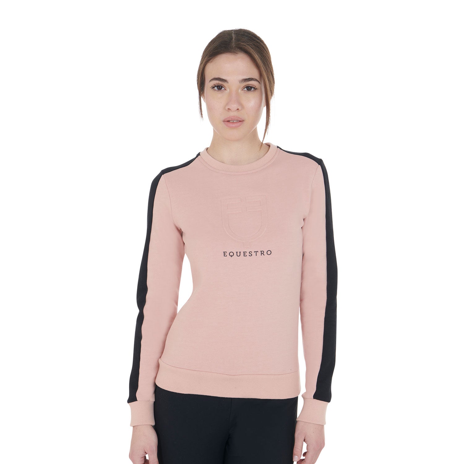 Pullover Women'S Crewneck Sweatshirt With Printed Logo