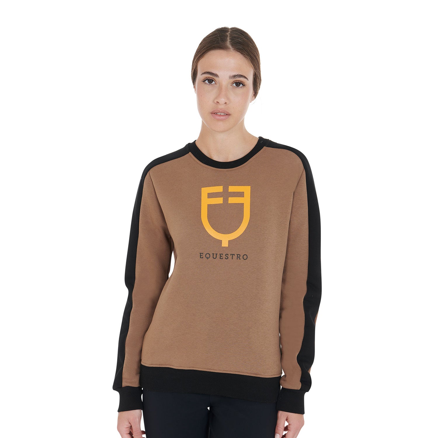 Pullover Women'S Crewneck Sweatshirt With Printed Logo