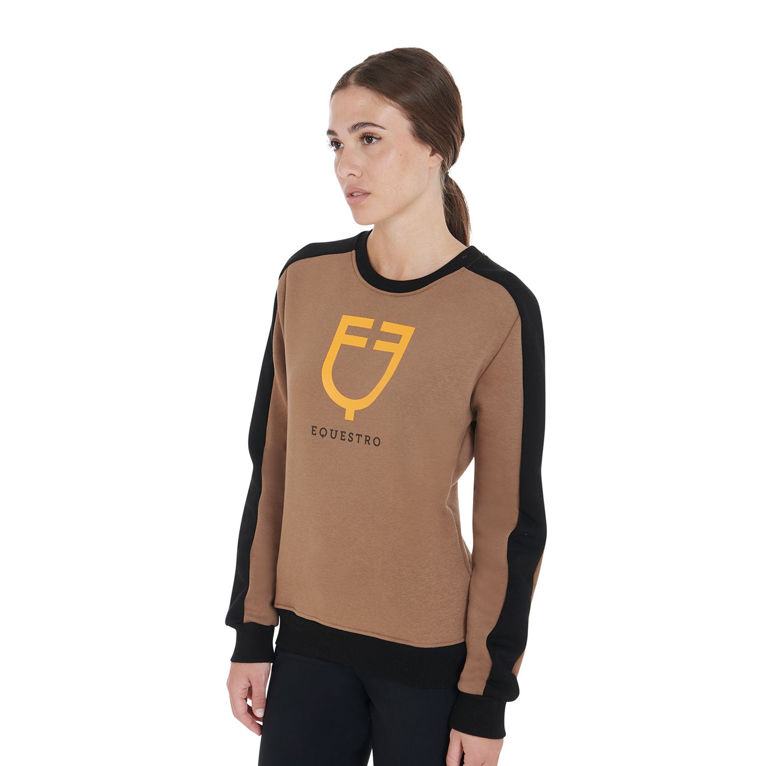 Pullover Women'S Crewneck Sweatshirt With Printed Logo