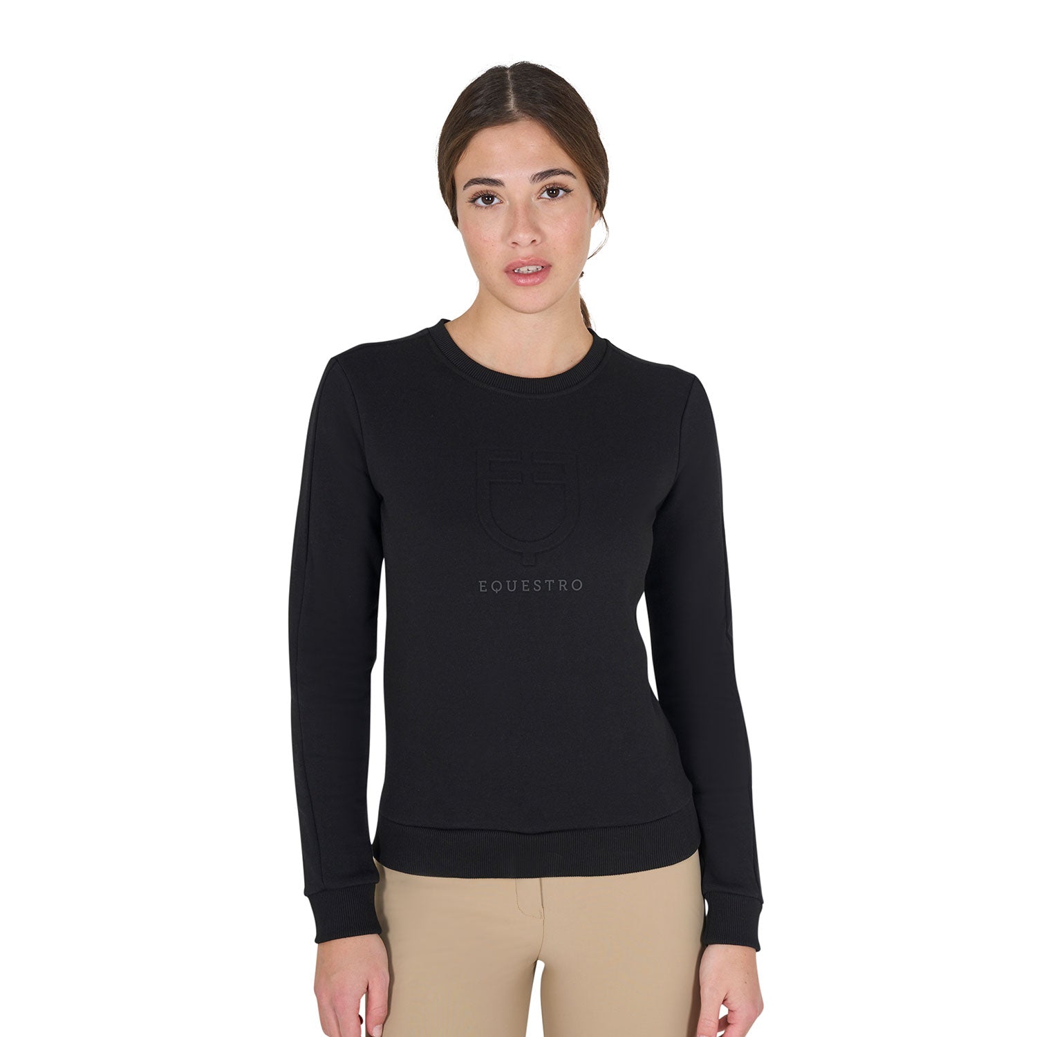 Pullover Women'S Crewneck Sweatshirt With Printed Logo