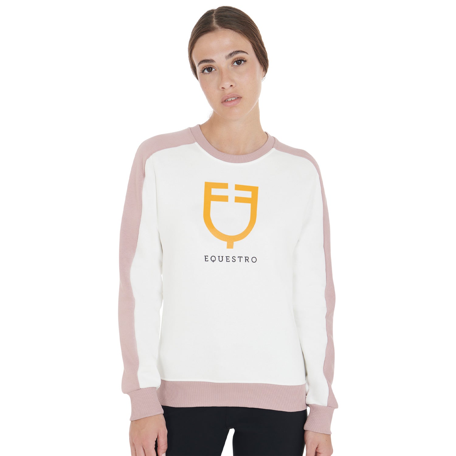 Pullover Women'S Crewneck Sweatshirt With Printed Logo