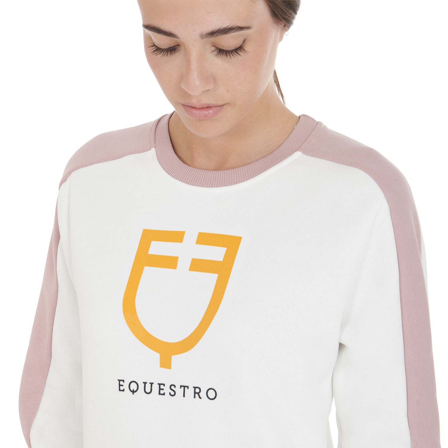 Pullover Women'S Crewneck Sweatshirt With Printed Logo