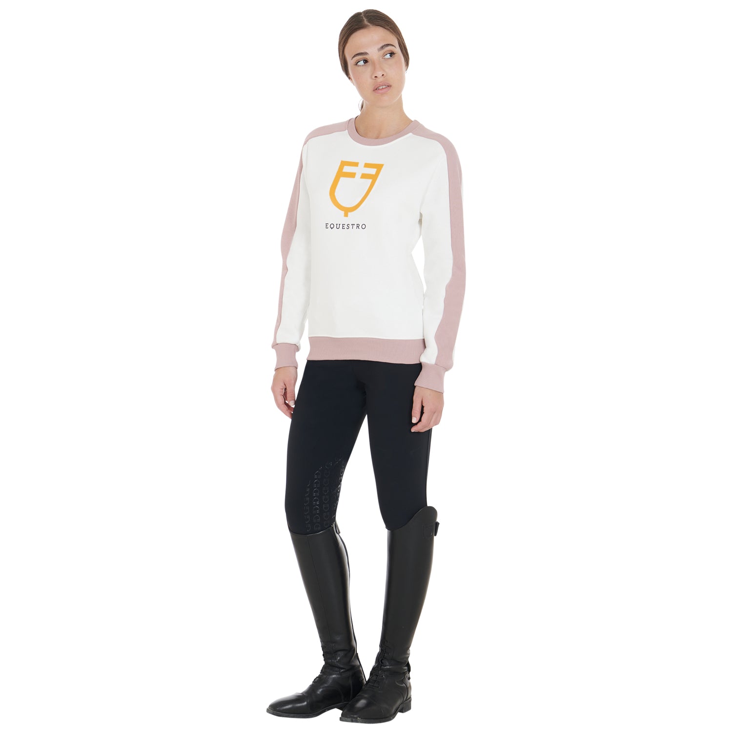 Pullover Women'S Crewneck Sweatshirt With Printed Logo