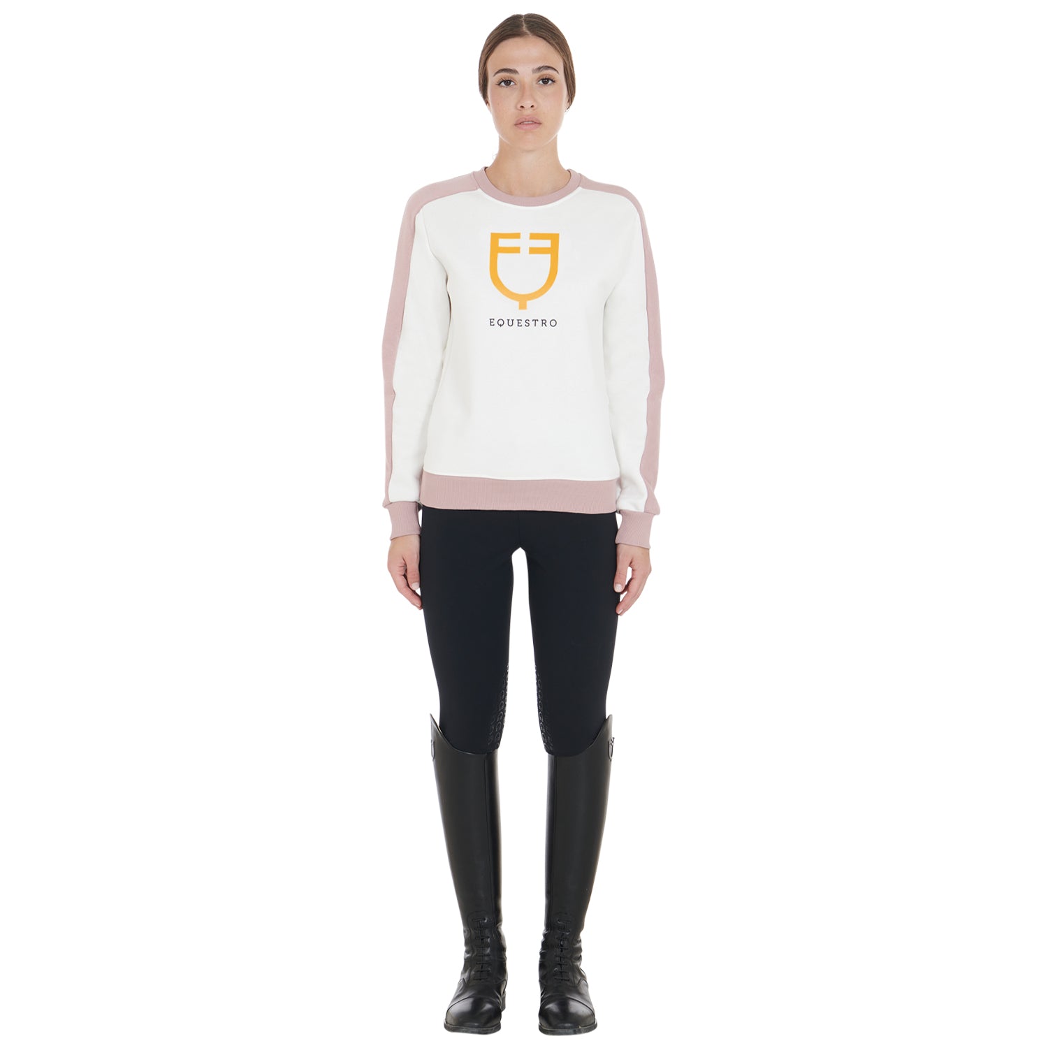 Pullover Women'S Crewneck Sweatshirt With Printed Logo