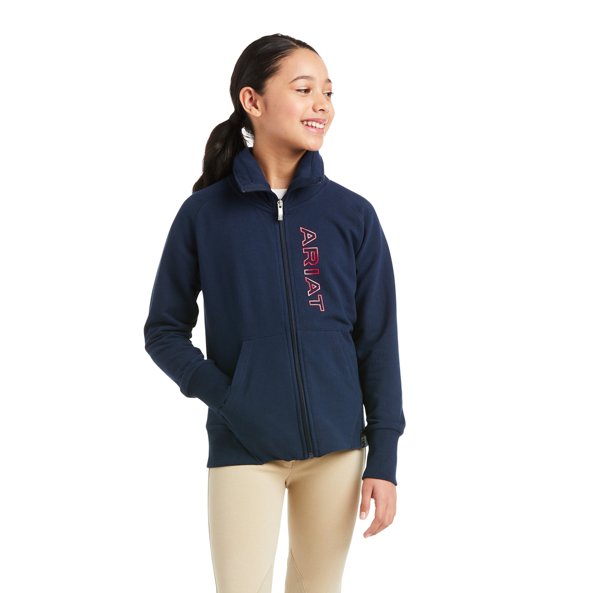 Maglione Yth Team Logo Full Zip Selda Navy/Red | 10037723