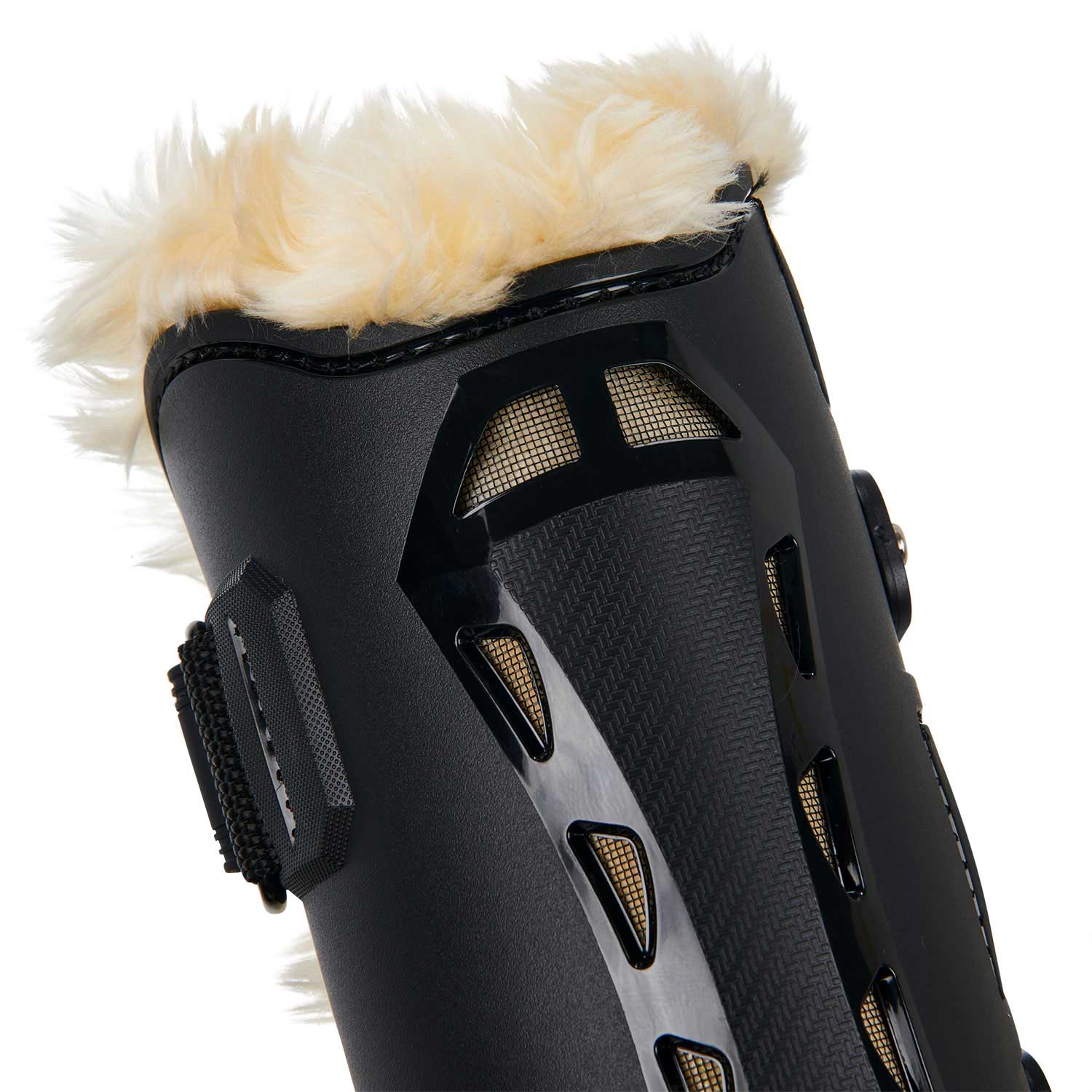 Gamaschen Tendon Boots In Polyurethane With Synthetic Lambskin