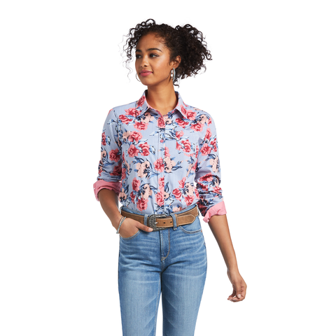 Kurzarm Shirt WMS Kirby Stretch Shirt austin floral stripe | 10039340