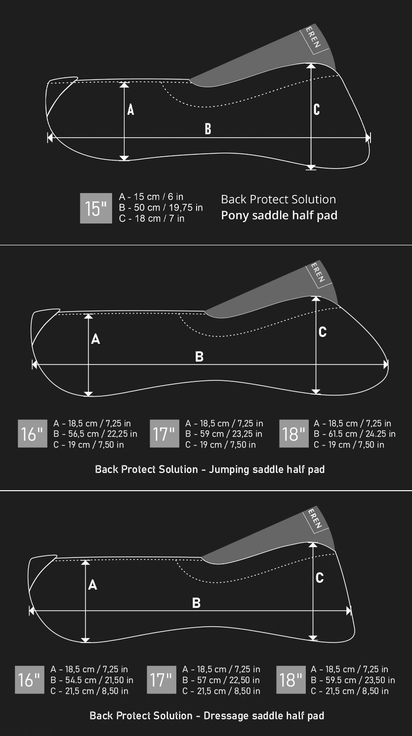 Sattelpad Korrektur fürs Springreiten Comfort 18 mm