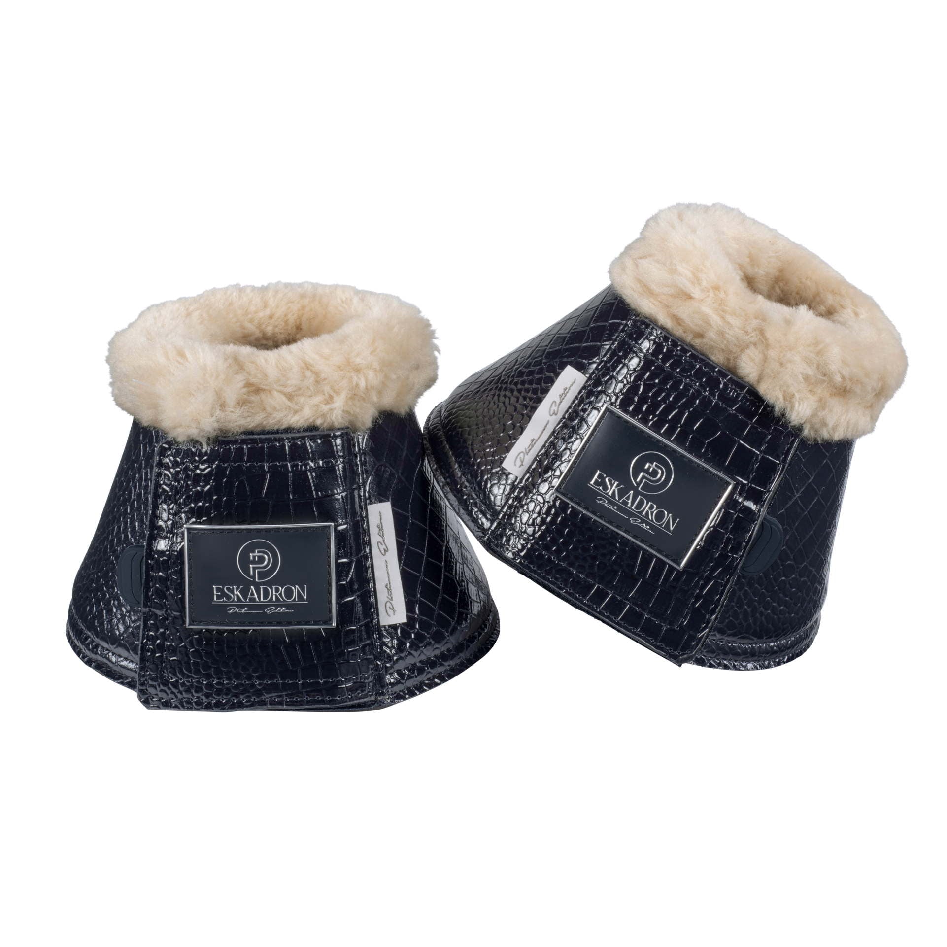 Sprungglocken Platinum CROCO FAUXFUR - Reitstiefel Kandel - Dein Reitshop