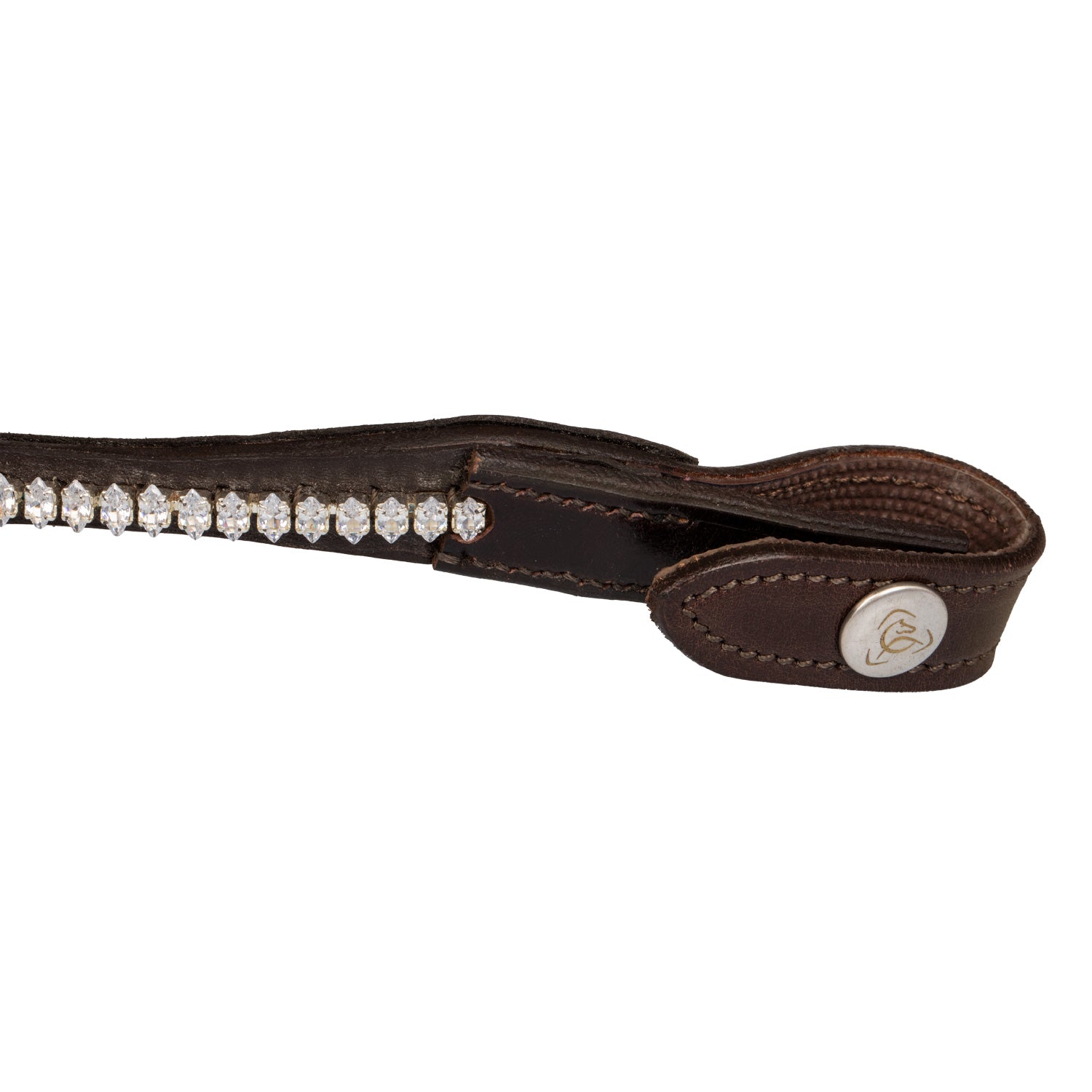 Browband de sangle de hareng avec cristal ovale