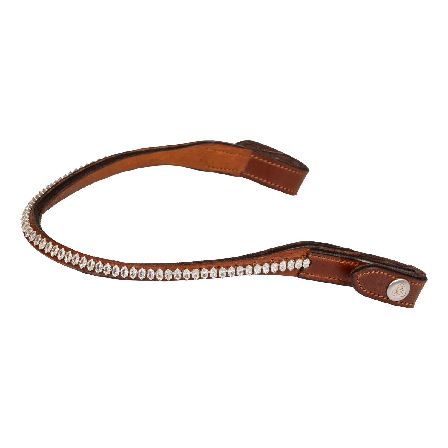 Browband de sangle de hareng avec cristal ovale