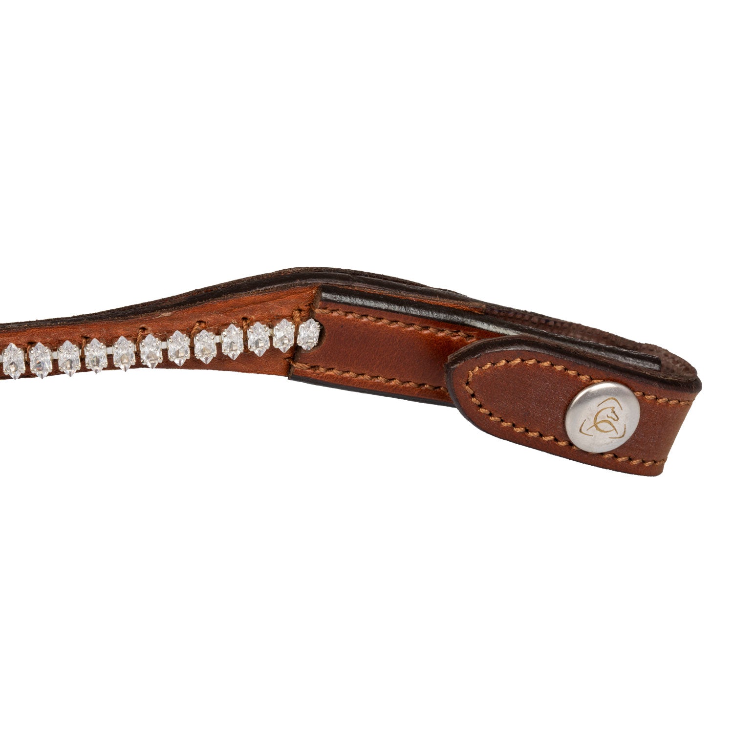 Browband de sangle de hareng avec cristal ovale