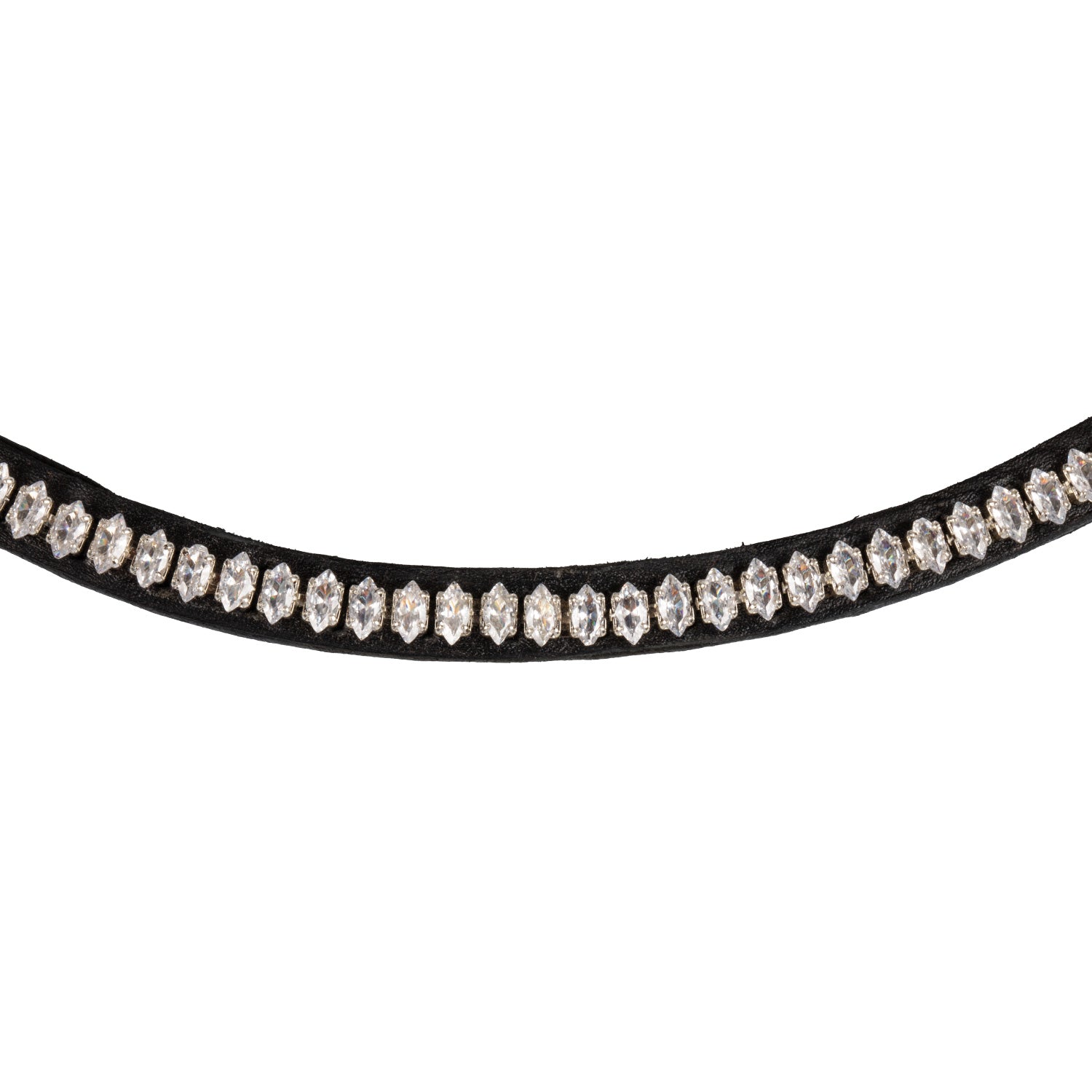 Browband de sangle de hareng avec cristal ovale