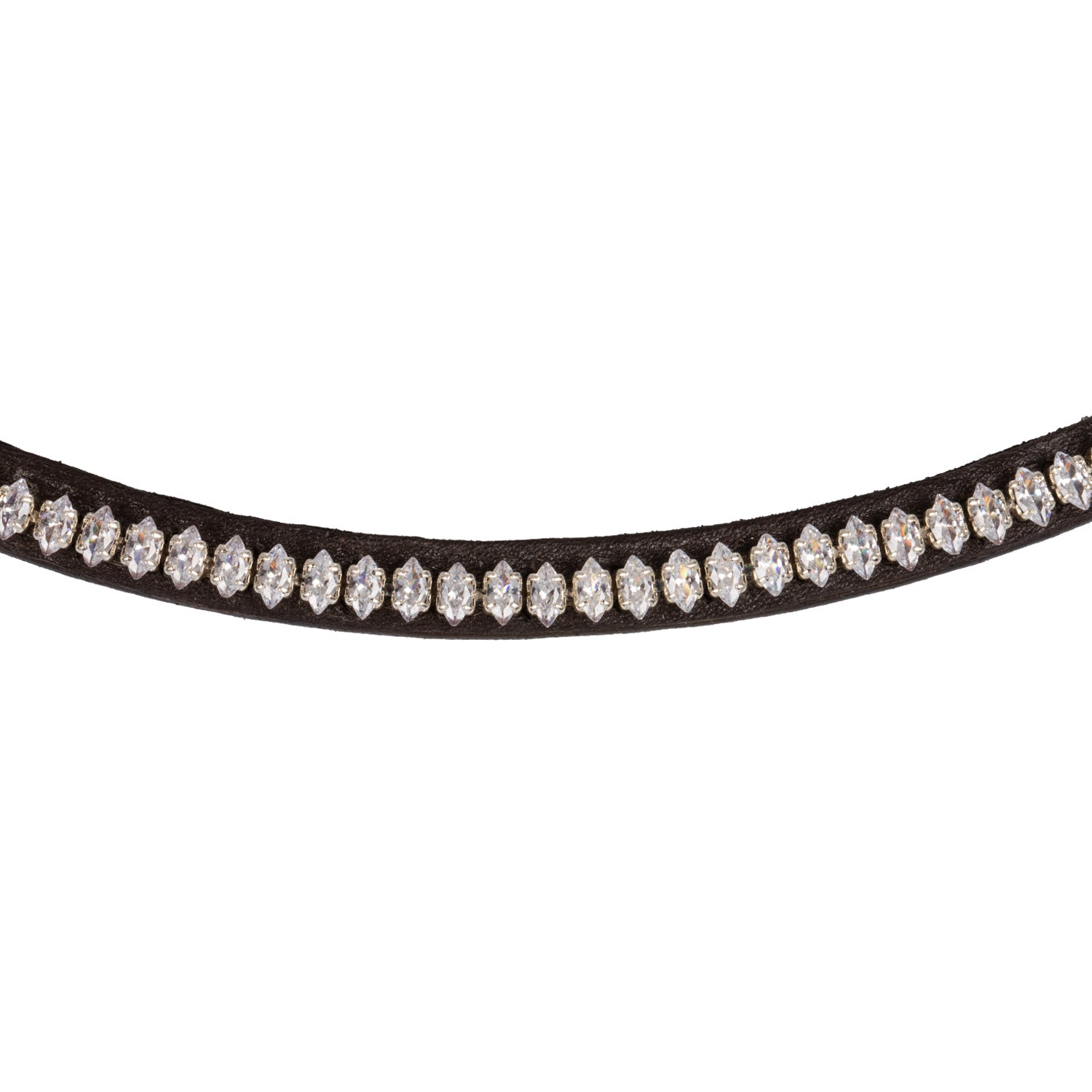 Browband de sangle de hareng avec cristal ovale