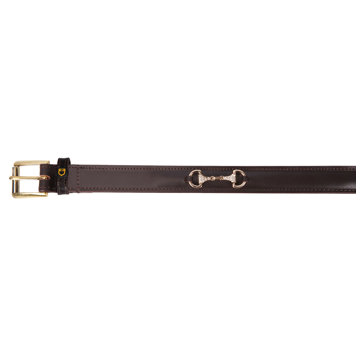 Gürtel Leather Belt With Snaffle Bits And Rhinestones