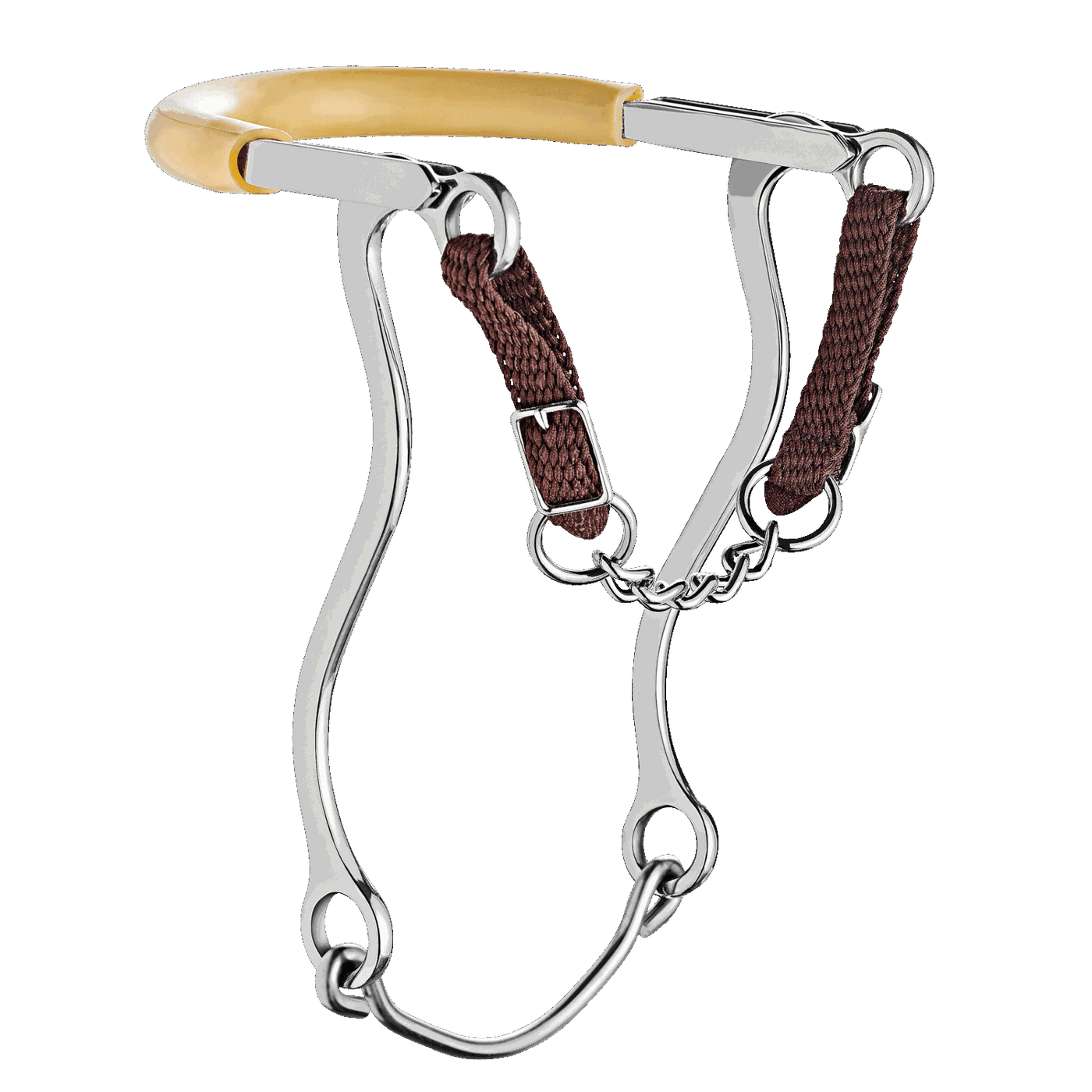 HACKAMORE Edelstahl SEITENREILE .NASENBAND mit Gumkmi Überzug | 4214156